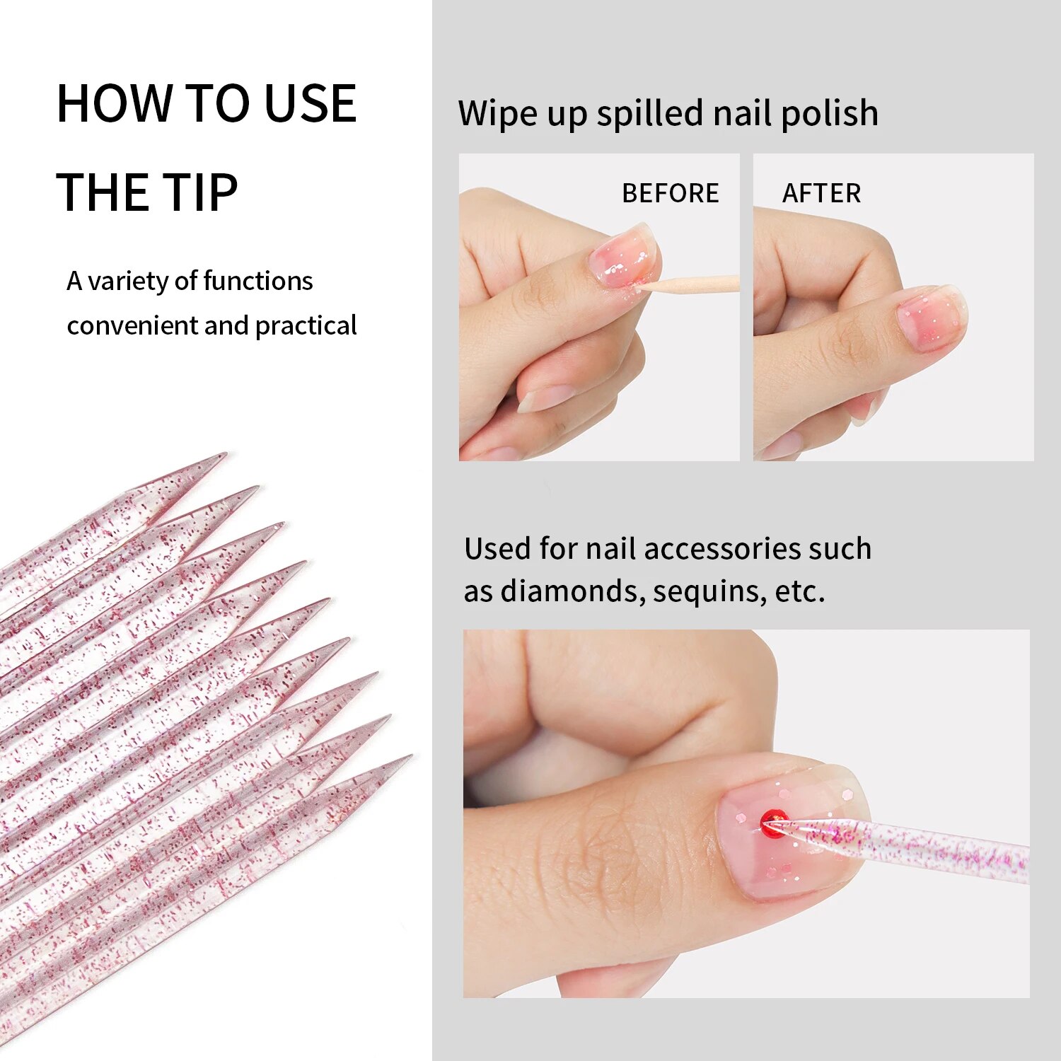 50 Pcs Nail Cuticle Pusher Cry - Contour Palette Stick 评论和价格
